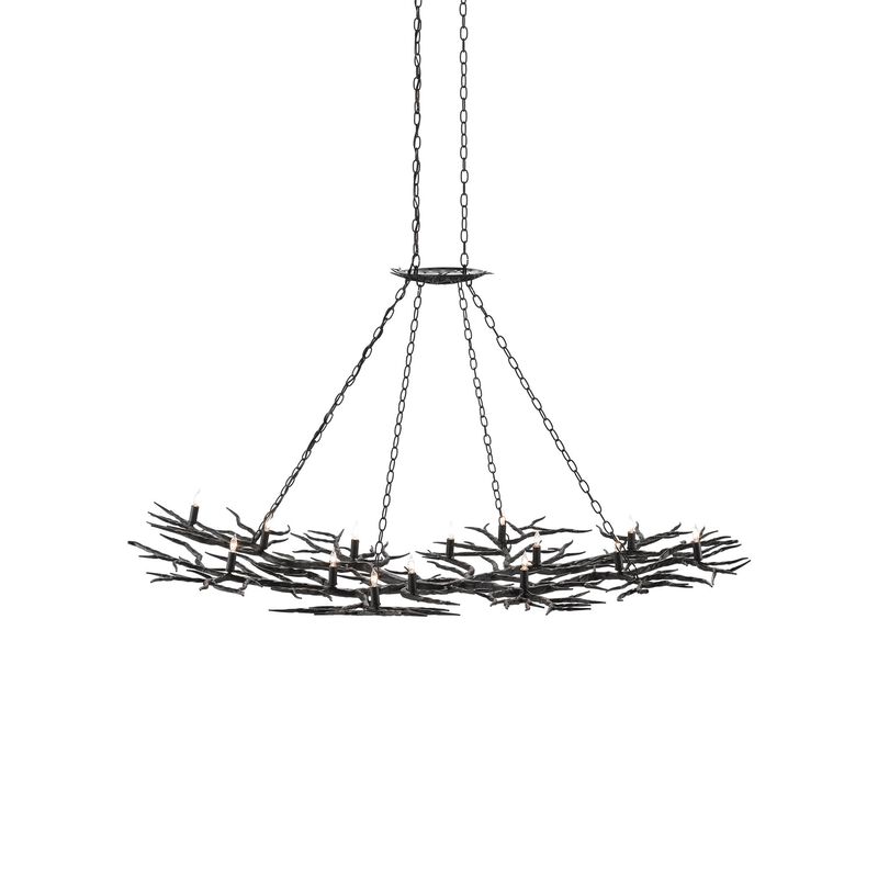 Rainforest 74 Inch 14 Light Chandelier by Currey and Company